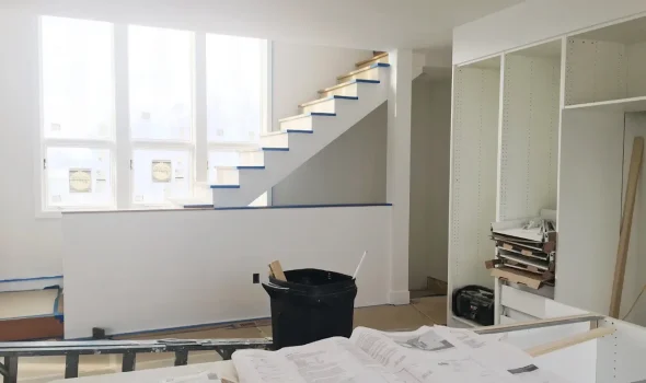 Friendly Build & Fix plaster and paint work during modern interior renovation