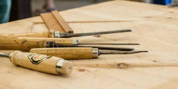 Custom furniture tools arranged neatly on workbench by Friendly Build & Fix expert